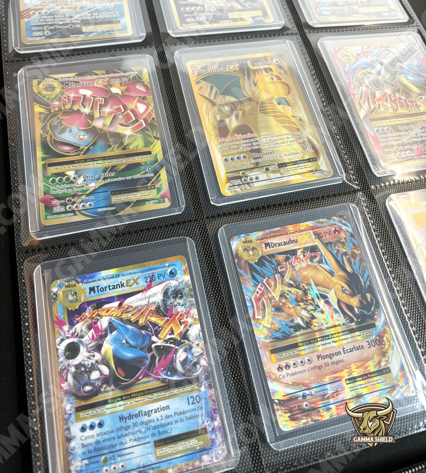 Lot 50 pages noires haute qualité pour classeurs A4 à rangement latéral pour cartes Pokémon