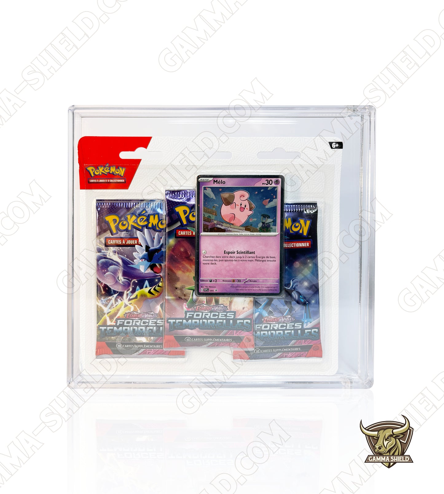 Protection acrylique aimantée pour duopack / tripack 3 boosters Pokémon