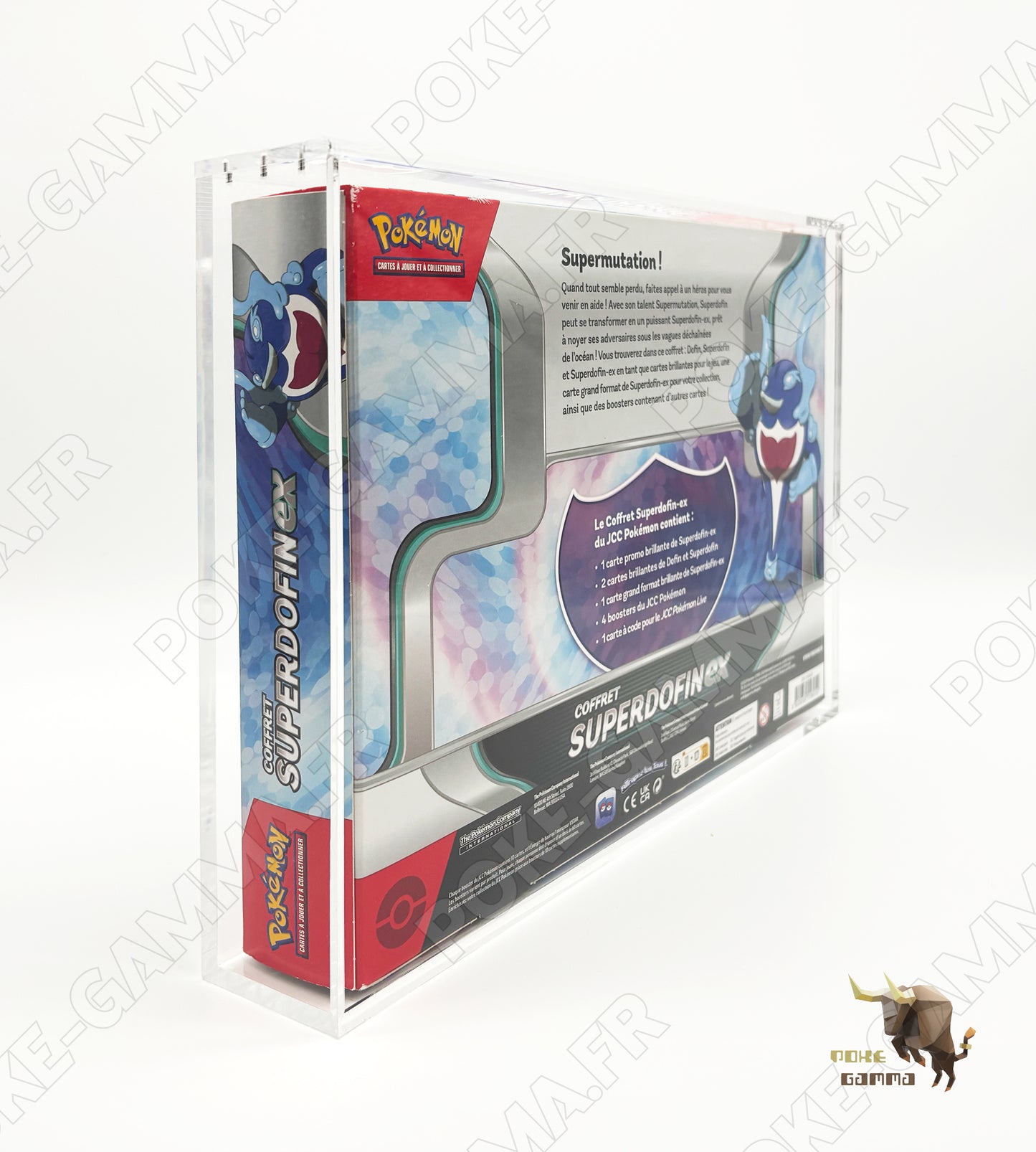 Protection acrylique aimantée pour coffret Pokémon 4 boosters "grand format"