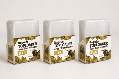 Lot de 25 protections toploaders PREMIUM avec film à retirer pour cartes Pokémon