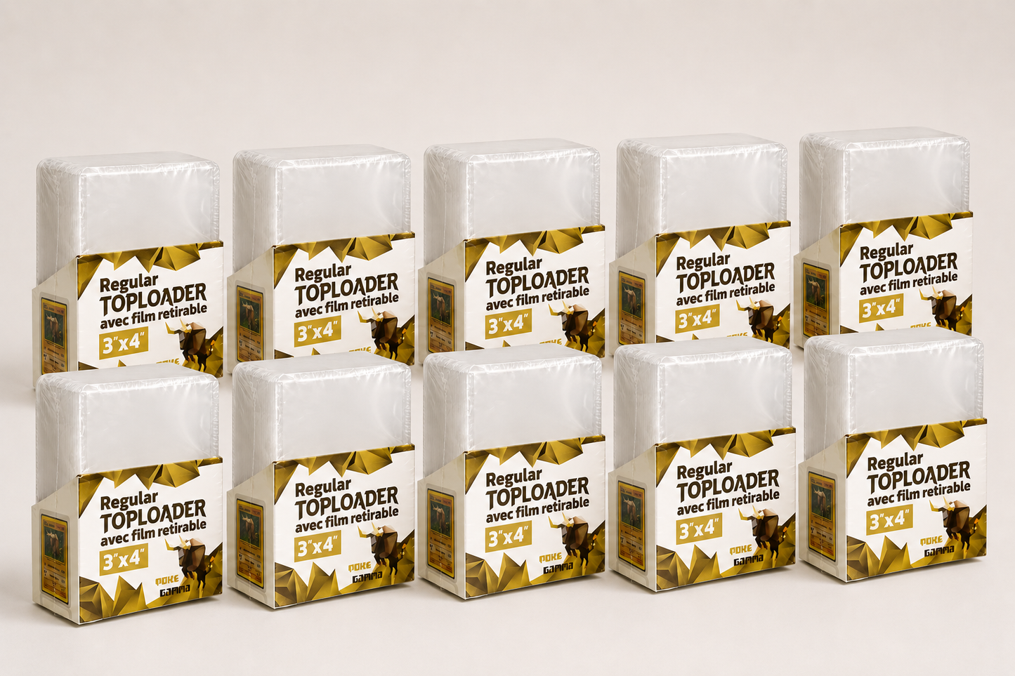 Lot de 25 protections toploaders PREMIUM avec film à retirer pour cartes Pokémon