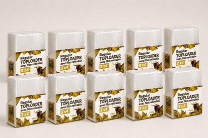 Lot de 25 protections toploaders PREMIUM avec film à retirer pour cartes Pokémon