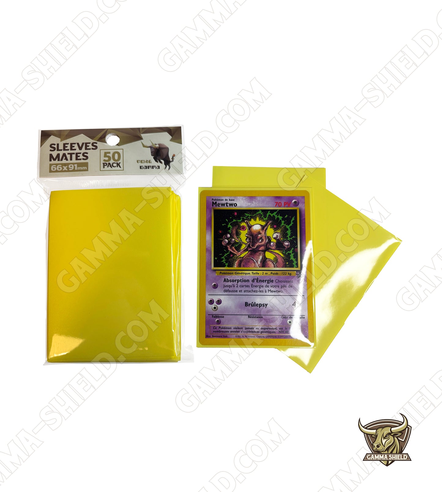 Lot de 50 sleeves protections COULEUR pour cartes TCG Standard 66x91mm