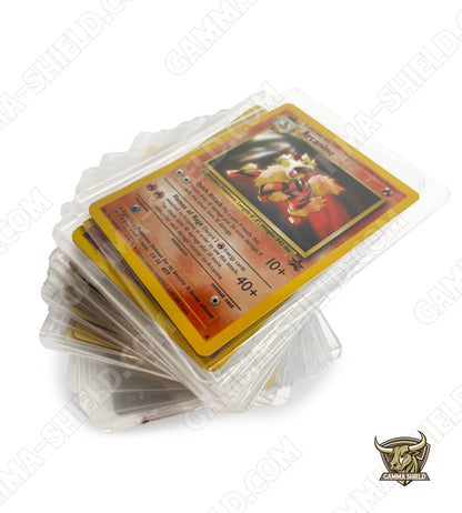 Lot de 25 protections toploaders PREMIUM avec film à retirer pour cartes Pokémon