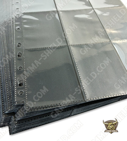 Lot 50 pages noires haute qualité pour classeurs A4 à rangement latéral pour cartes Pokémon
