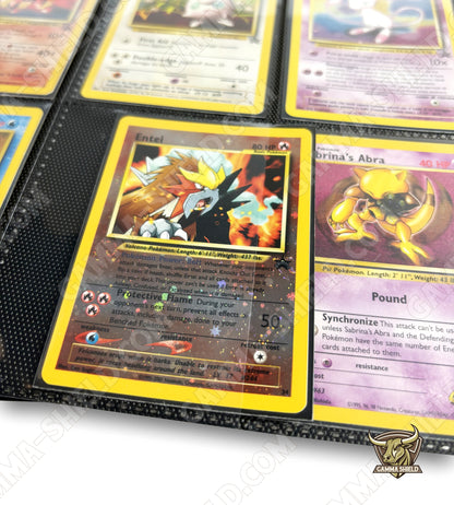 Lot 50 pages noires haute qualité pour classeurs A4 à rangement latéral pour cartes Pokémon