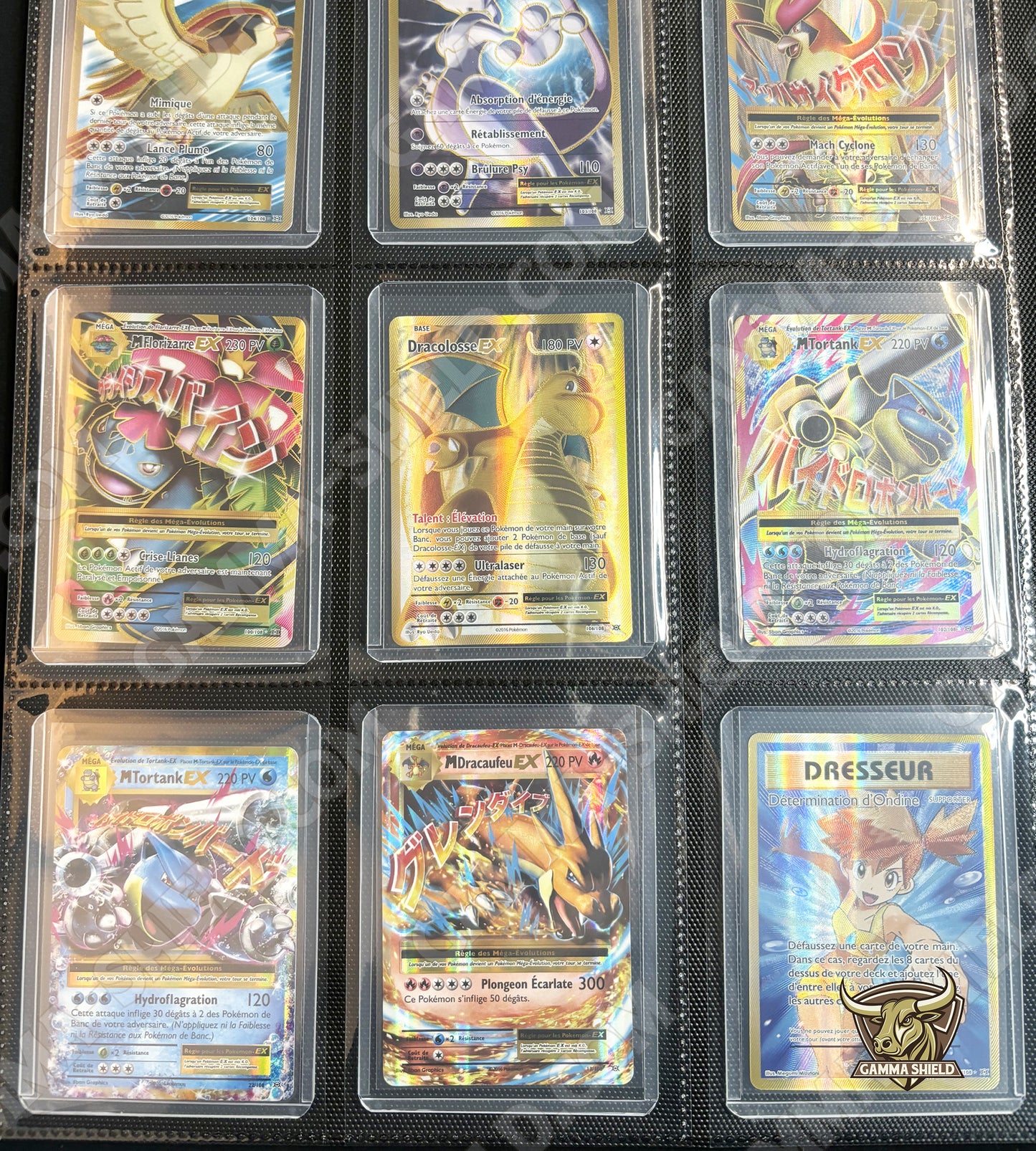 Lot 50 pages noires haute qualité pour classeurs A4 à rangement latéral pour cartes Pokémon