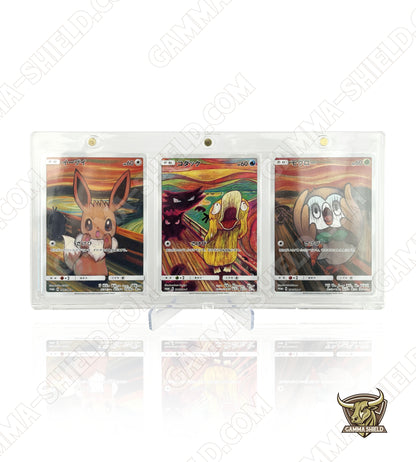Protection acrylique aimantée pour 3 cartes Pokémon