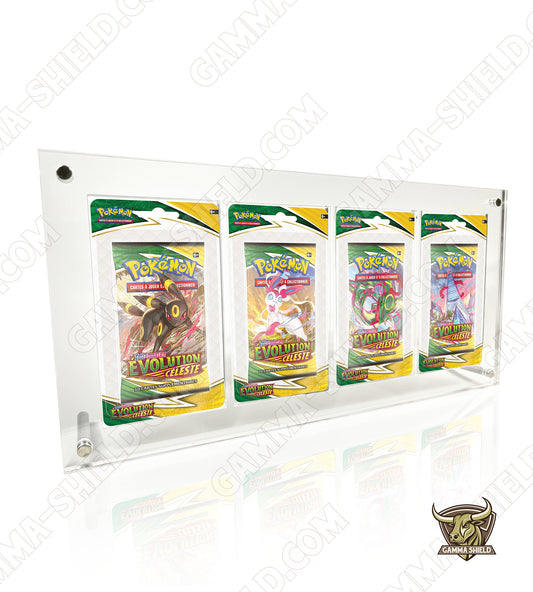 Protection acrylique premium pour artset 4 boosters blisters