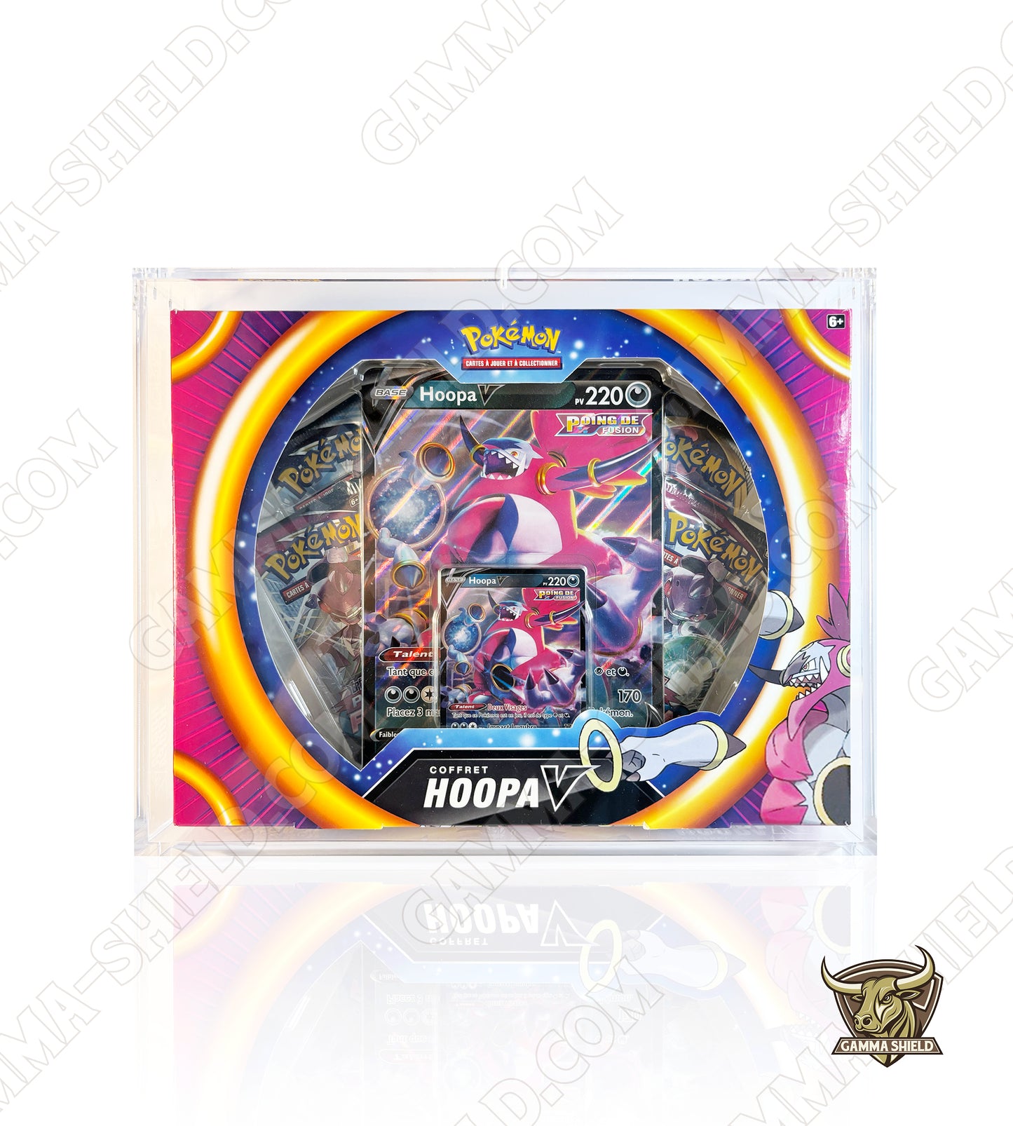 Protection acrylique aimantée pour coffret Pokémon 4 boosters