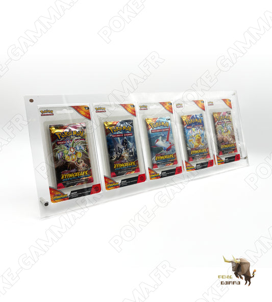 Protection acrylique premium pour artset 5 boosters blister carton