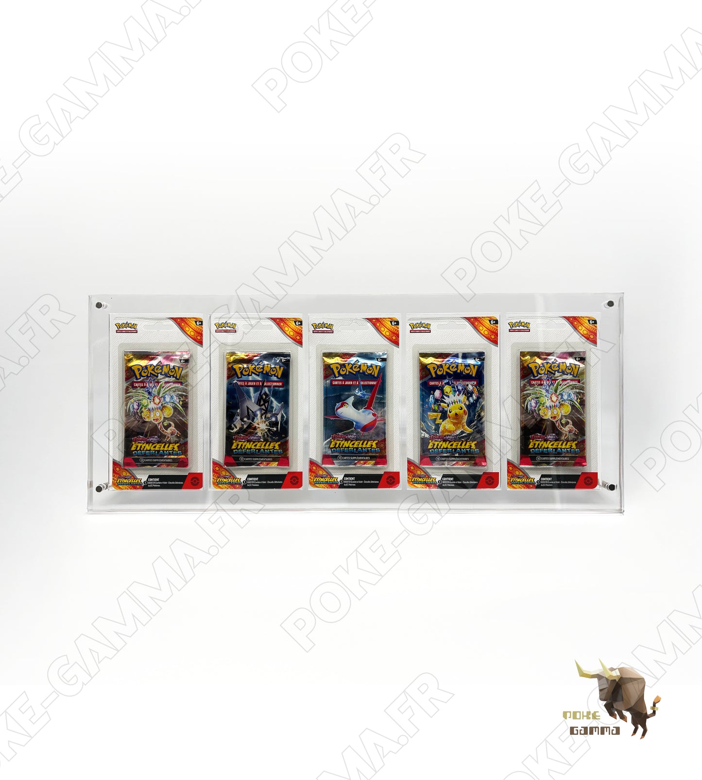 Protection acrylique premium pour artset 5 boosters blister carton