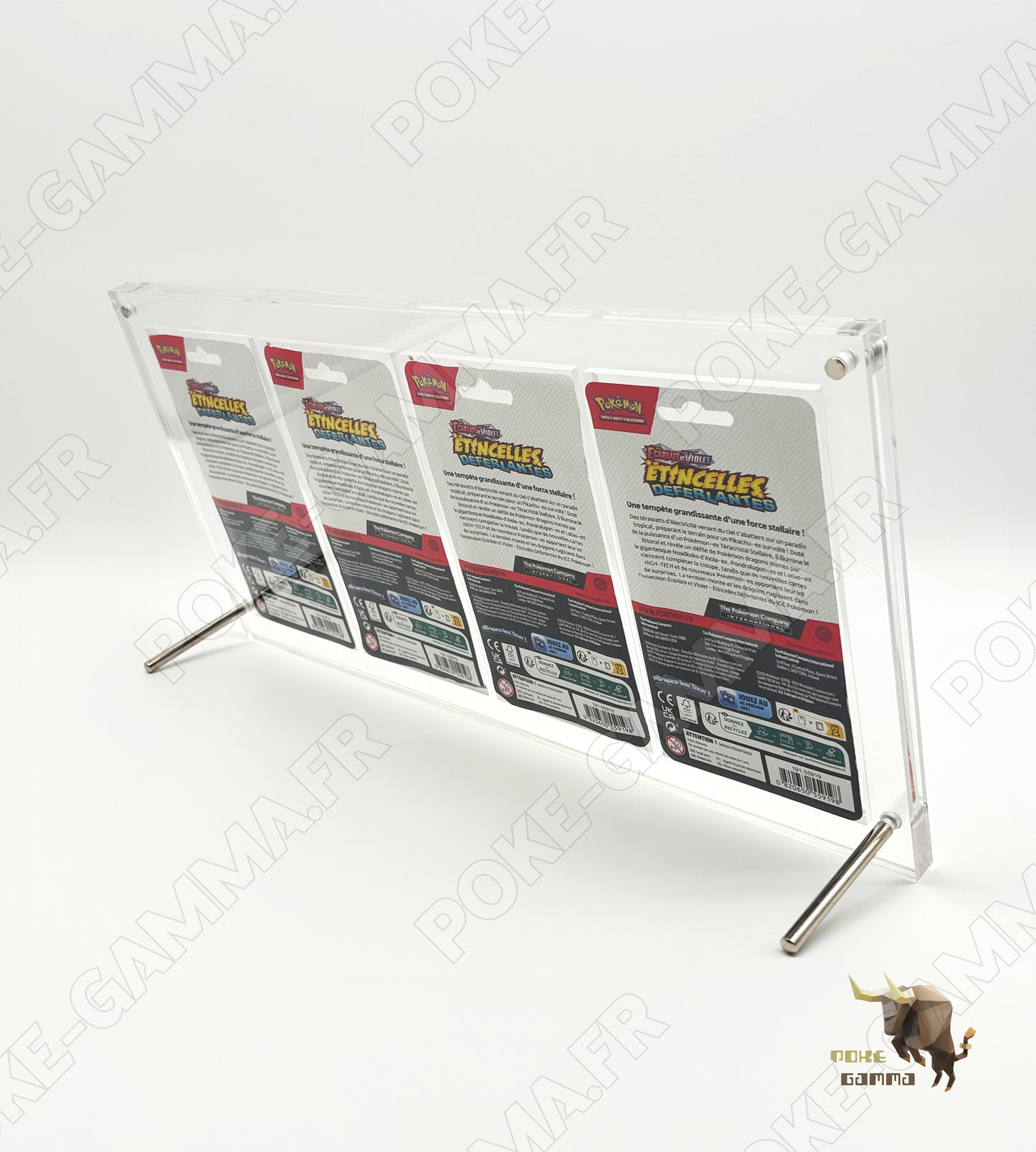 Protection acrylique premium pour artset 4 boosters blister carton