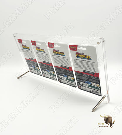 Protection acrylique premium pour artset 4 boosters blister carton