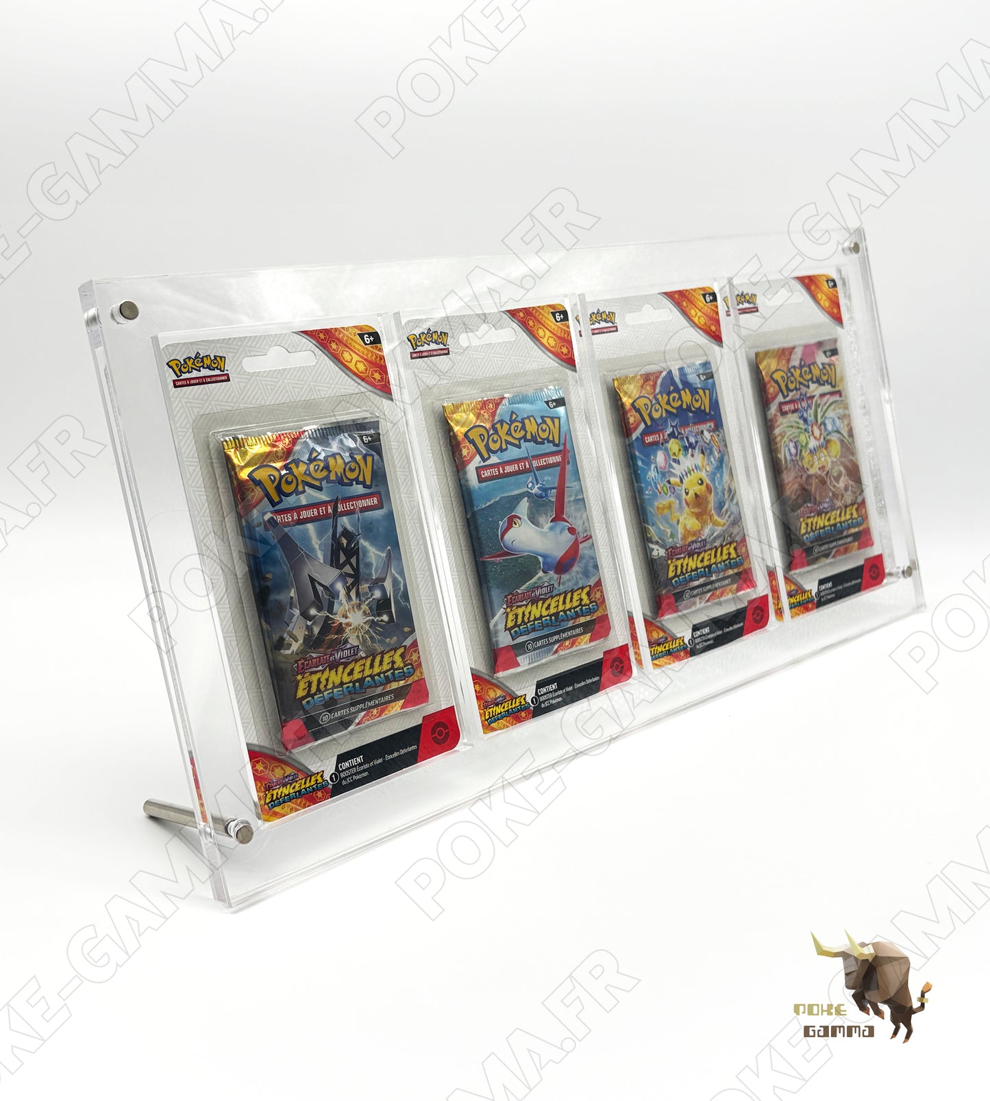 Protection acrylique premium pour artset 4 boosters blister carton