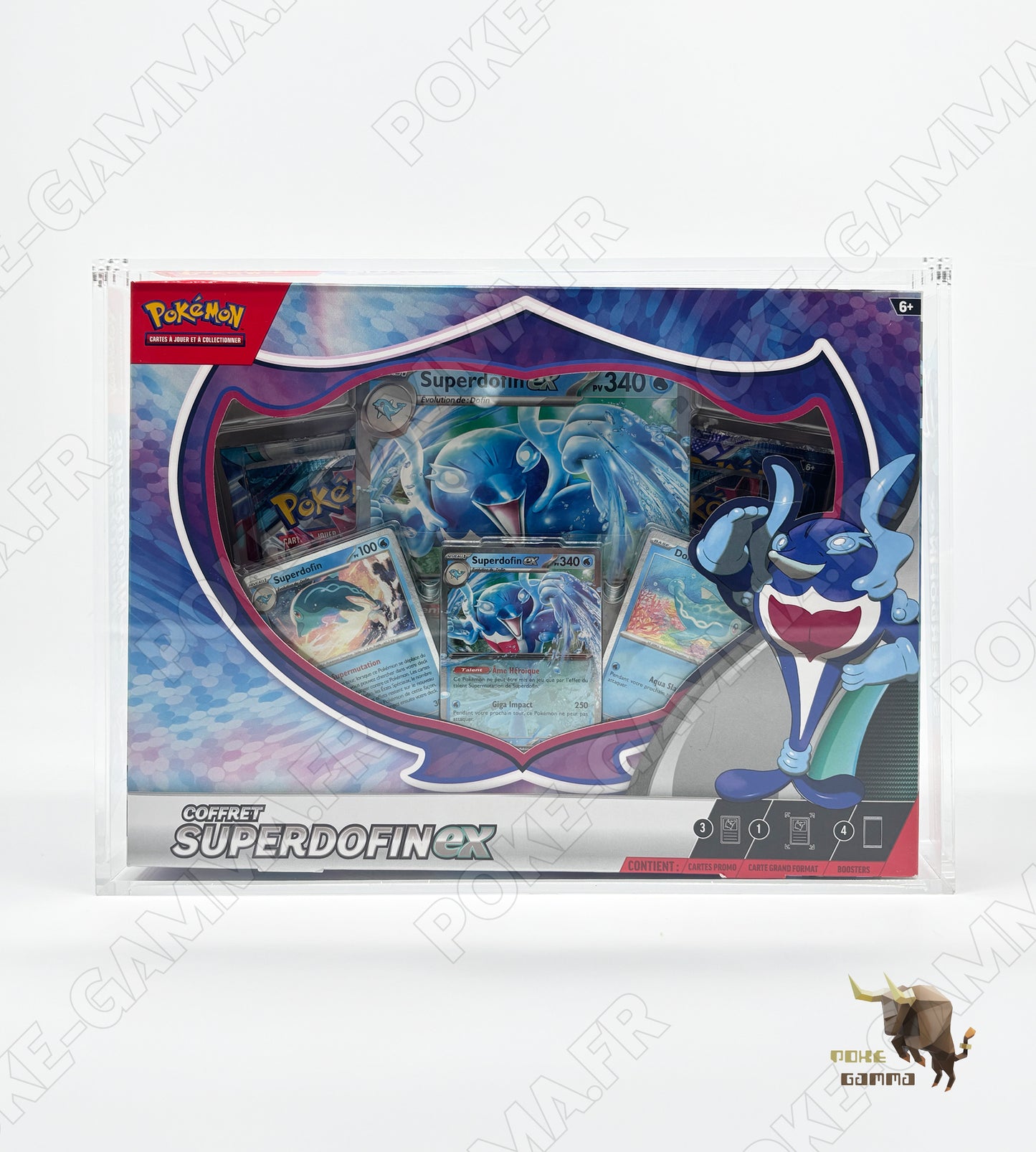 Protection acrylique aimantée pour coffret Pokémon 4 boosters "grand format"